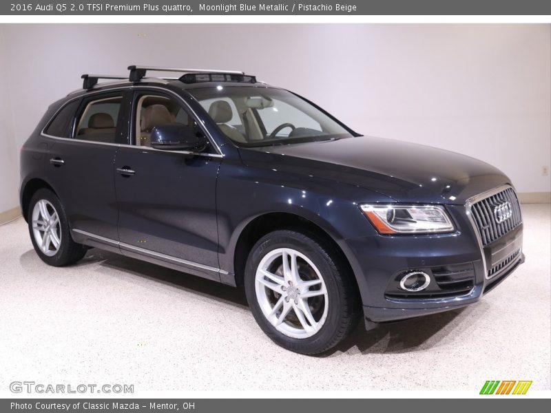 Moonlight Blue Metallic / Pistachio Beige 2016 Audi Q5 2.0 TFSI Premium Plus quattro