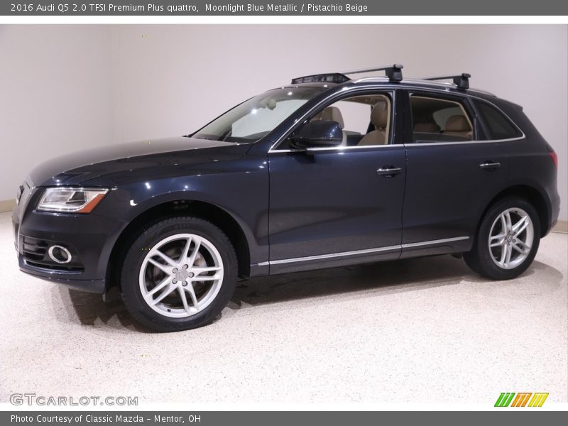 Moonlight Blue Metallic / Pistachio Beige 2016 Audi Q5 2.0 TFSI Premium Plus quattro