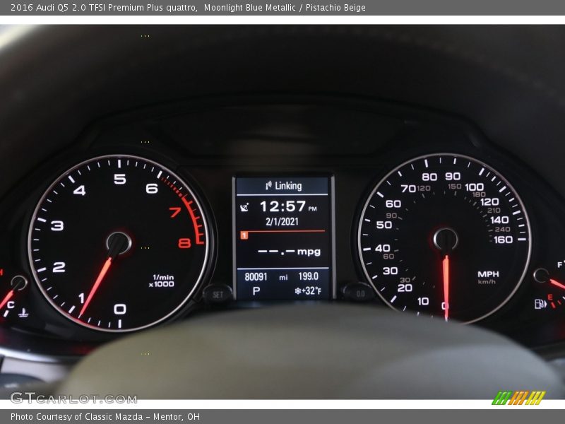 Moonlight Blue Metallic / Pistachio Beige 2016 Audi Q5 2.0 TFSI Premium Plus quattro