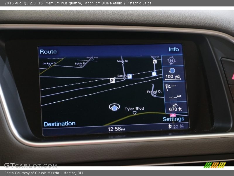 Moonlight Blue Metallic / Pistachio Beige 2016 Audi Q5 2.0 TFSI Premium Plus quattro