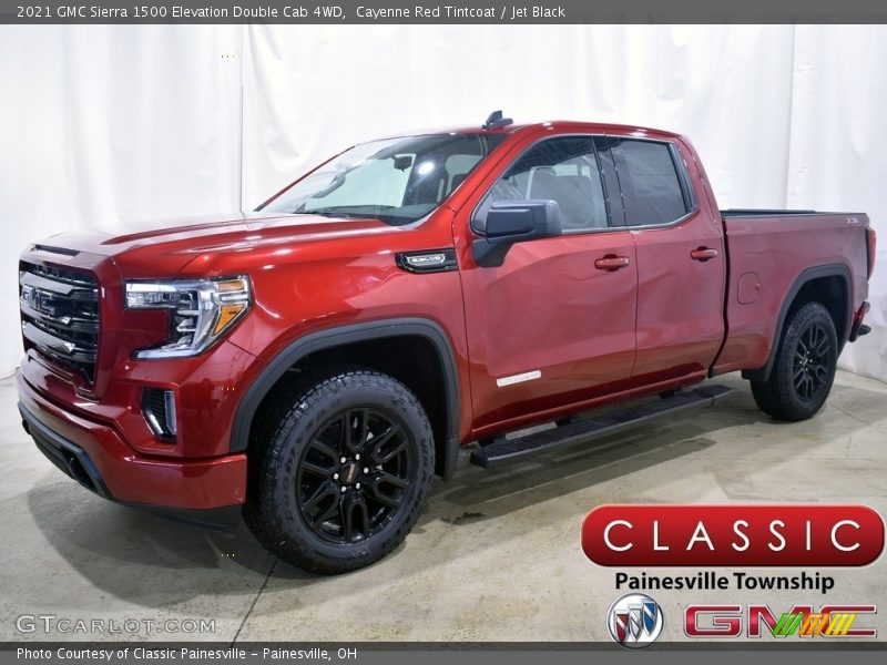 Cayenne Red Tintcoat / Jet Black 2021 GMC Sierra 1500 Elevation Double Cab 4WD