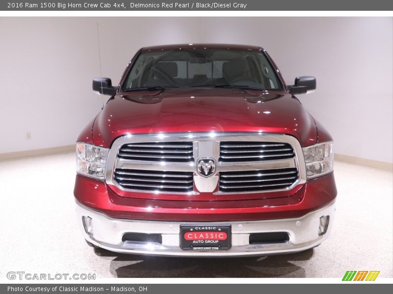 Delmonico Red Pearl / Black/Diesel Gray 2016 Ram 1500 Big Horn Crew Cab 4x4