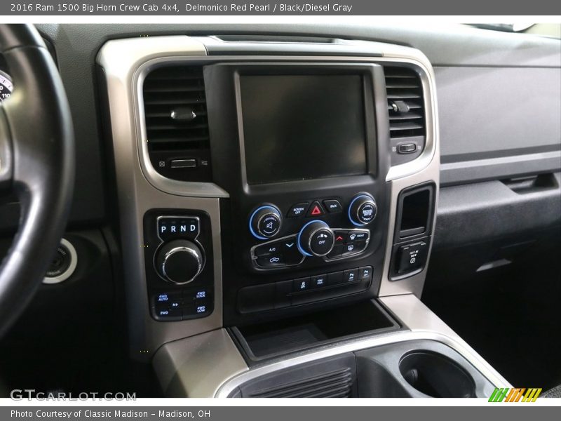 Delmonico Red Pearl / Black/Diesel Gray 2016 Ram 1500 Big Horn Crew Cab 4x4