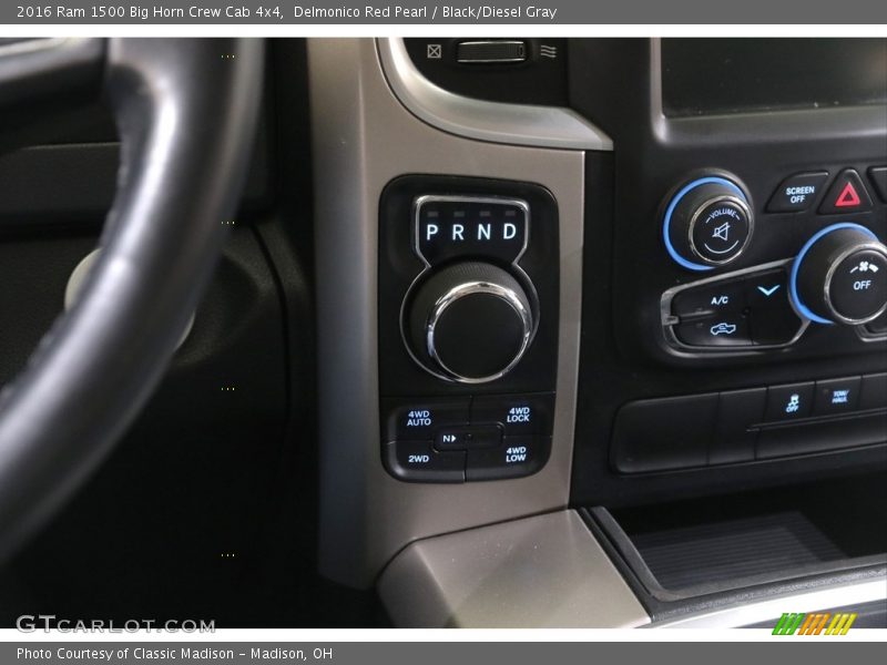 Delmonico Red Pearl / Black/Diesel Gray 2016 Ram 1500 Big Horn Crew Cab 4x4