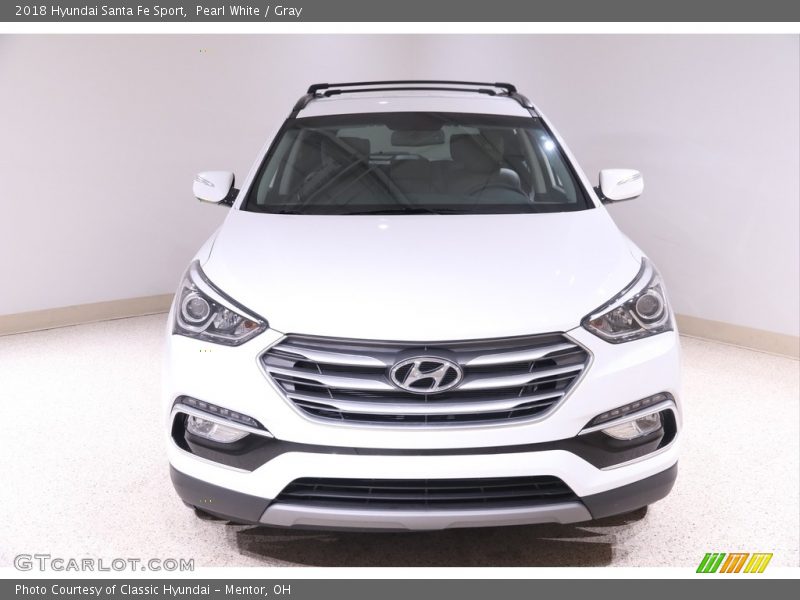 Pearl White / Gray 2018 Hyundai Santa Fe Sport