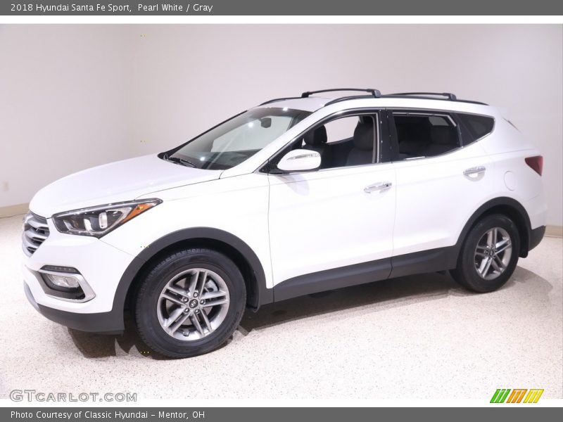 Pearl White / Gray 2018 Hyundai Santa Fe Sport