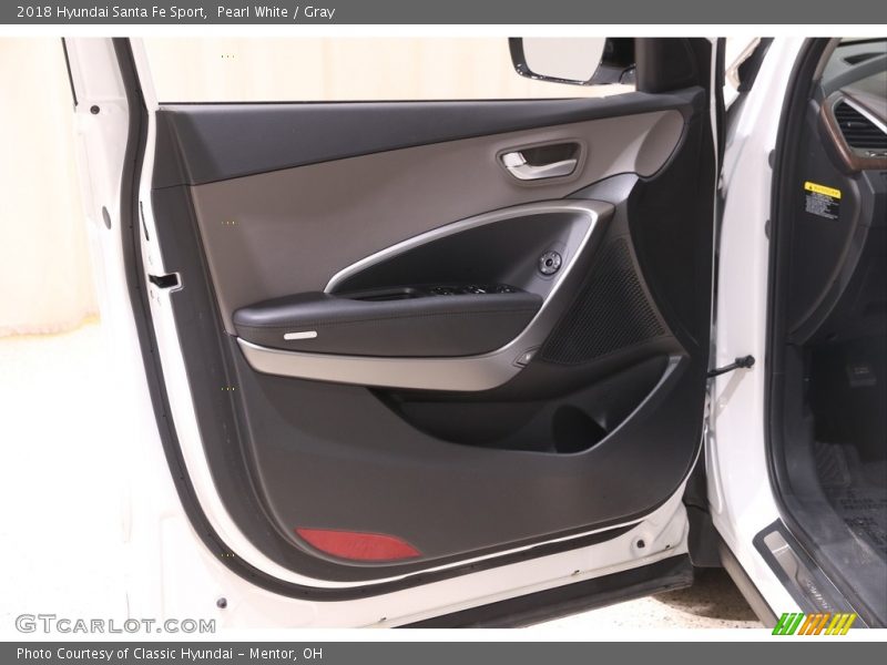 Pearl White / Gray 2018 Hyundai Santa Fe Sport