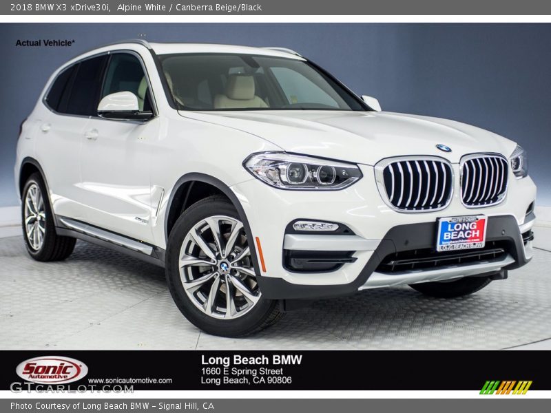Alpine White / Canberra Beige/Black 2018 BMW X3 xDrive30i