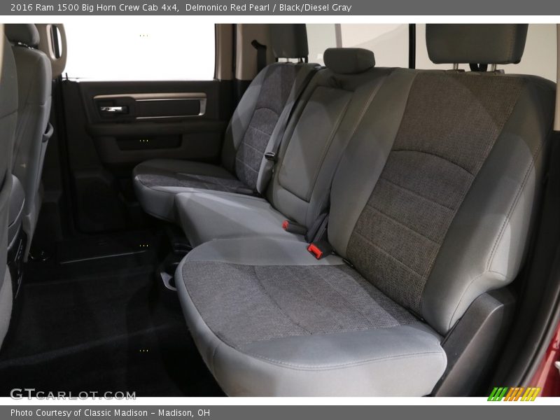 Rear Seat of 2016 1500 Big Horn Crew Cab 4x4