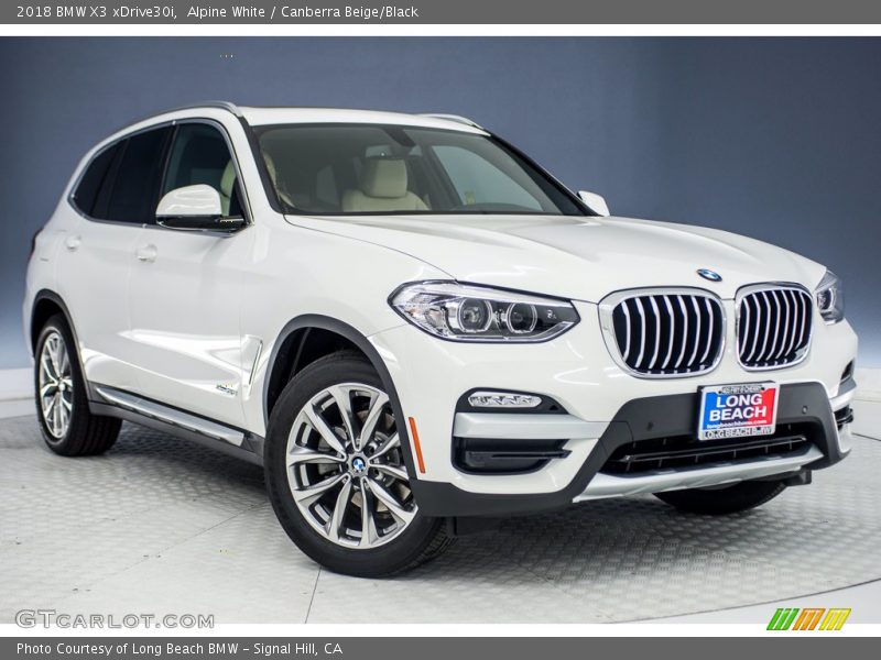 Alpine White / Canberra Beige/Black 2018 BMW X3 xDrive30i