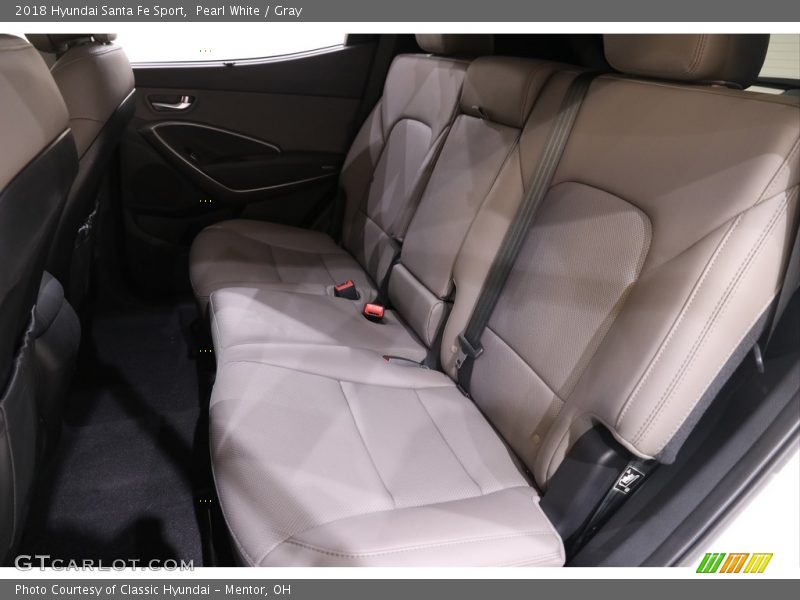 Pearl White / Gray 2018 Hyundai Santa Fe Sport