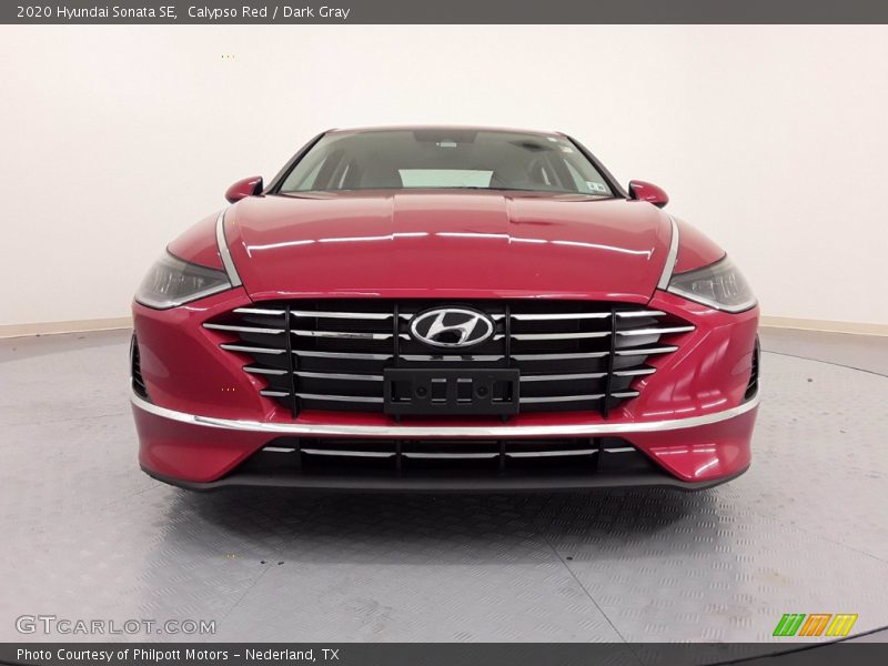 Calypso Red / Dark Gray 2020 Hyundai Sonata SE