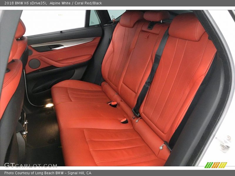 Alpine White / Coral Red/Black 2018 BMW X6 sDrive35i