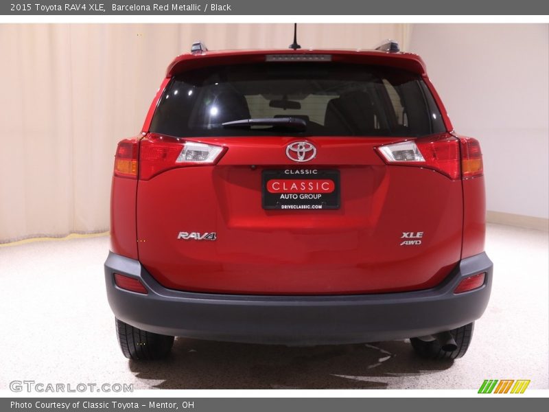 Barcelona Red Metallic / Black 2015 Toyota RAV4 XLE