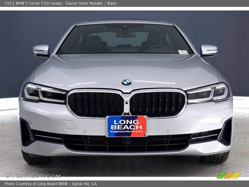 Glacier Silver Metallic / Black 2021 BMW 5 Series 530i Sedan