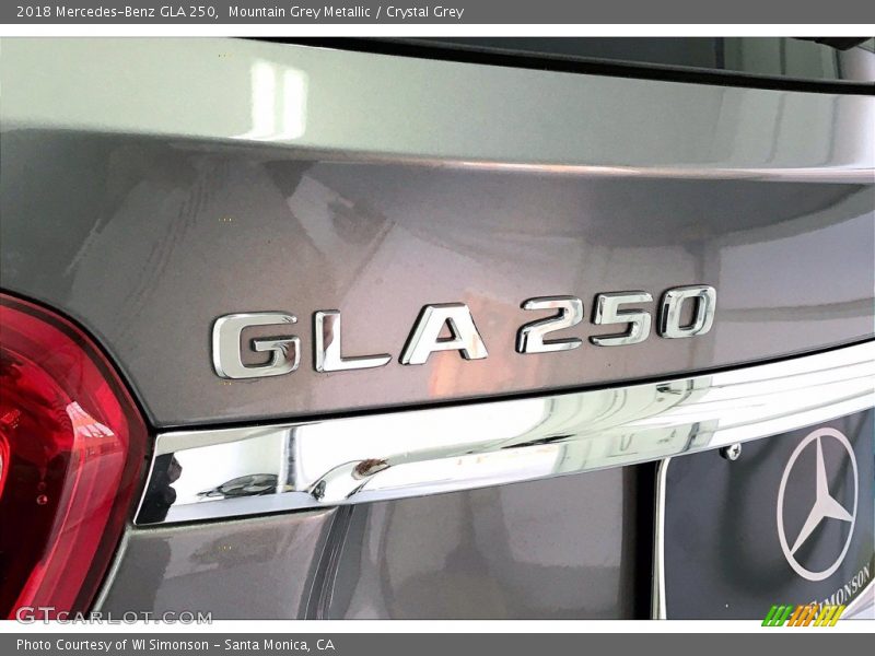 Mountain Grey Metallic / Crystal Grey 2018 Mercedes-Benz GLA 250