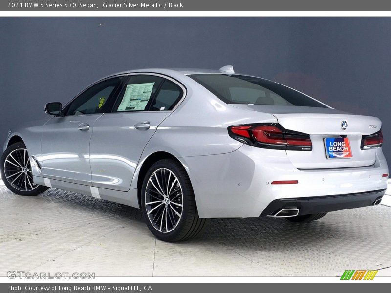 Glacier Silver Metallic / Black 2021 BMW 5 Series 530i Sedan