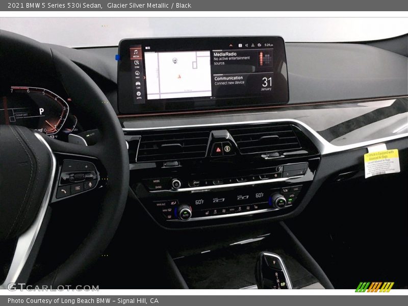 Glacier Silver Metallic / Black 2021 BMW 5 Series 530i Sedan