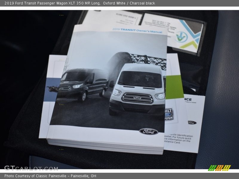Oxford White / Charcoal black 2019 Ford Transit Passenger Wagon XLT 350 MR Long