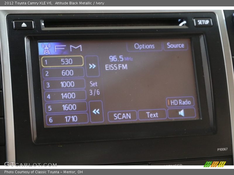 Attitude Black Metallic / Ivory 2012 Toyota Camry XLE V6