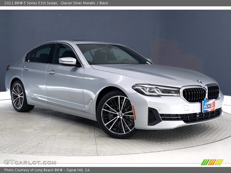 Glacier Silver Metallic / Black 2021 BMW 5 Series 530i Sedan