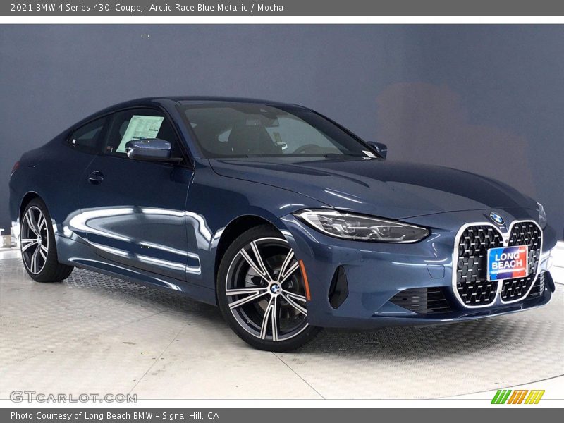 Arctic Race Blue Metallic / Mocha 2021 BMW 4 Series 430i Coupe