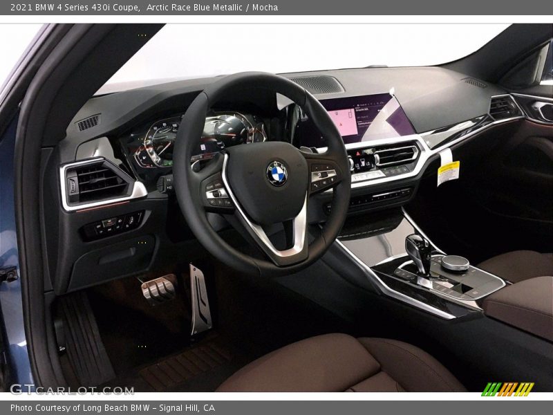 Arctic Race Blue Metallic / Mocha 2021 BMW 4 Series 430i Coupe