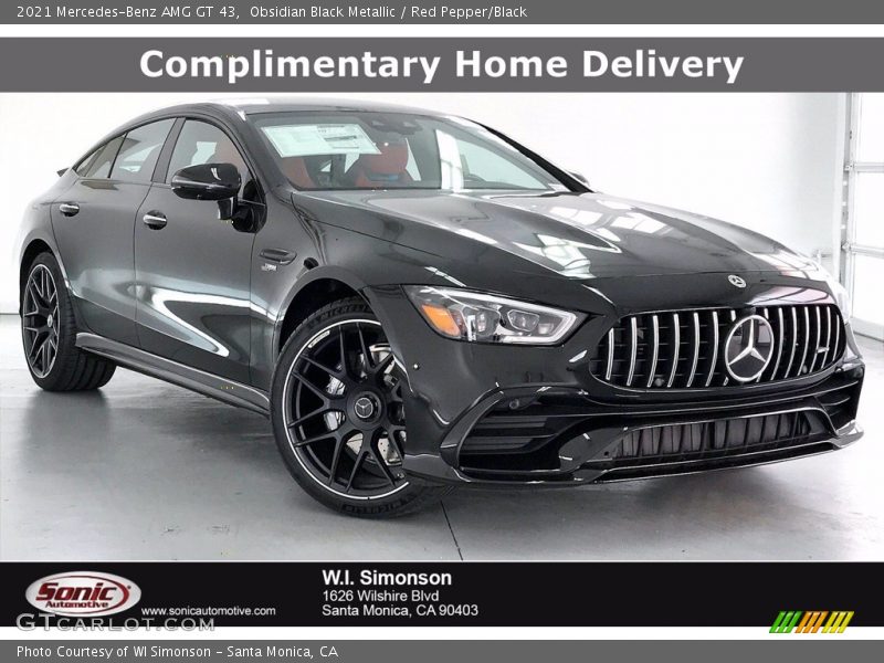 Obsidian Black Metallic / Red Pepper/Black 2021 Mercedes-Benz AMG GT 43