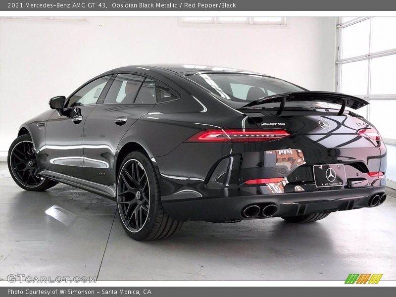 Obsidian Black Metallic / Red Pepper/Black 2021 Mercedes-Benz AMG GT 43