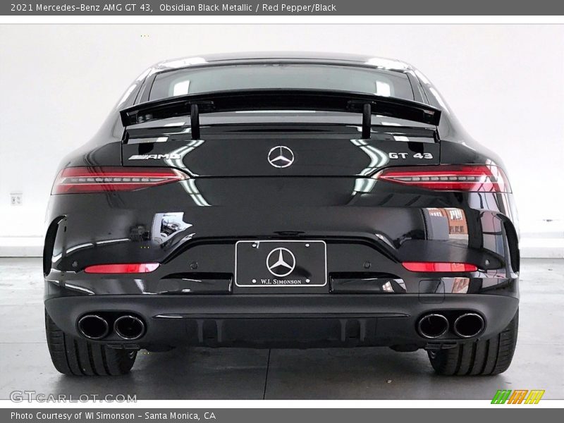Obsidian Black Metallic / Red Pepper/Black 2021 Mercedes-Benz AMG GT 43