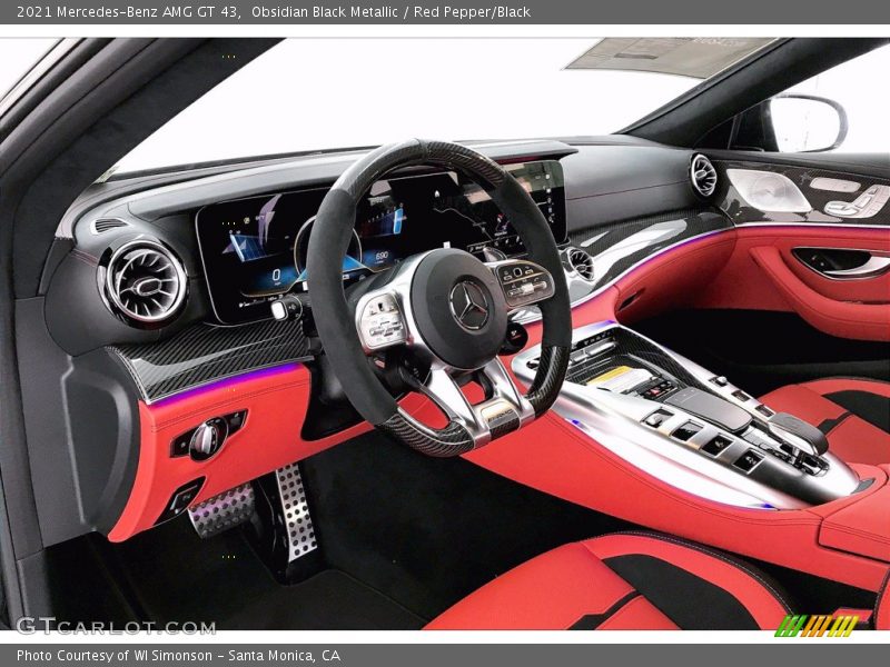 Obsidian Black Metallic / Red Pepper/Black 2021 Mercedes-Benz AMG GT 43