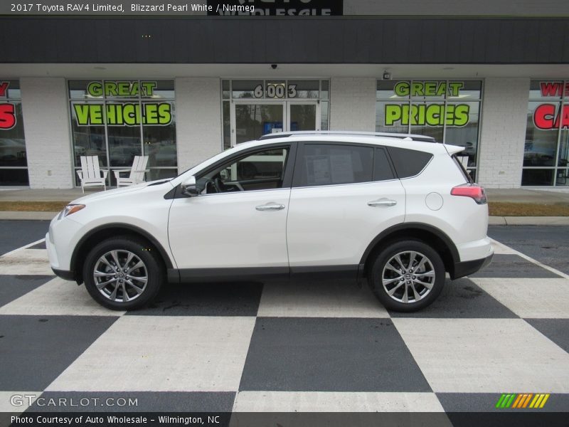 Blizzard Pearl White / Nutmeg 2017 Toyota RAV4 Limited
