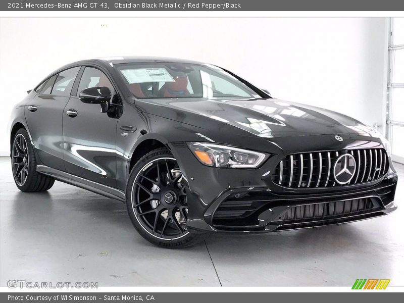 Obsidian Black Metallic / Red Pepper/Black 2021 Mercedes-Benz AMG GT 43