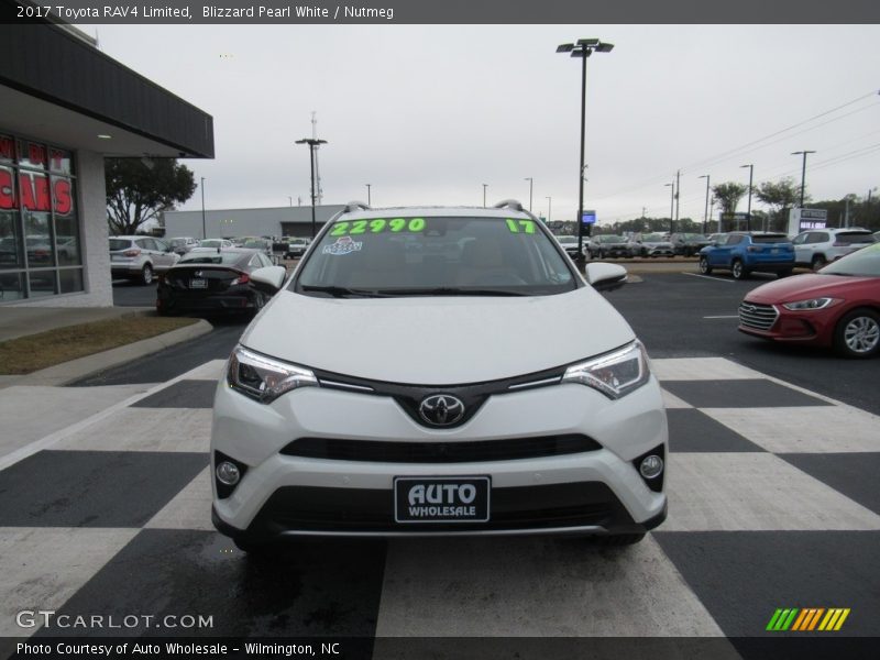 Blizzard Pearl White / Nutmeg 2017 Toyota RAV4 Limited