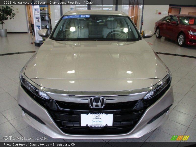 Champagne Frost Pearl / Gray 2018 Honda Accord LX Sedan