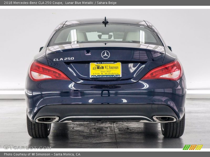Lunar Blue Metallic / Sahara Beige 2018 Mercedes-Benz CLA 250 Coupe