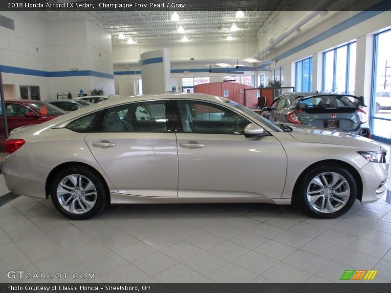 Champagne Frost Pearl / Gray 2018 Honda Accord LX Sedan