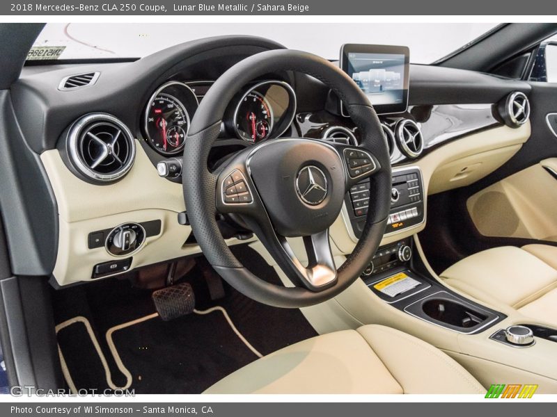 Lunar Blue Metallic / Sahara Beige 2018 Mercedes-Benz CLA 250 Coupe