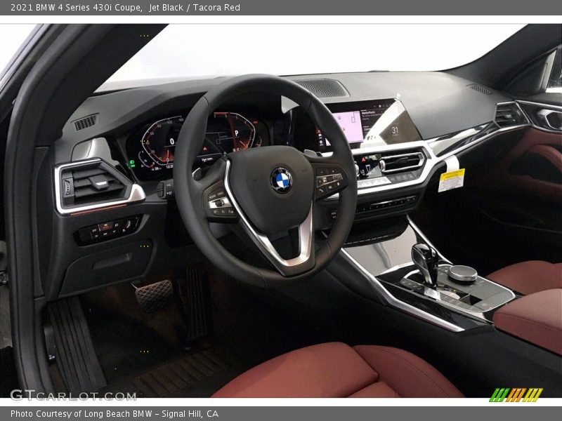 Jet Black / Tacora Red 2021 BMW 4 Series 430i Coupe