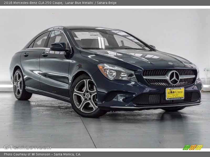 Lunar Blue Metallic / Sahara Beige 2018 Mercedes-Benz CLA 250 Coupe