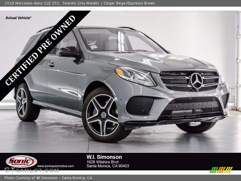 Selenite Grey Metallic / Ginger Beige/Espresso Brown 2018 Mercedes-Benz GLE 350