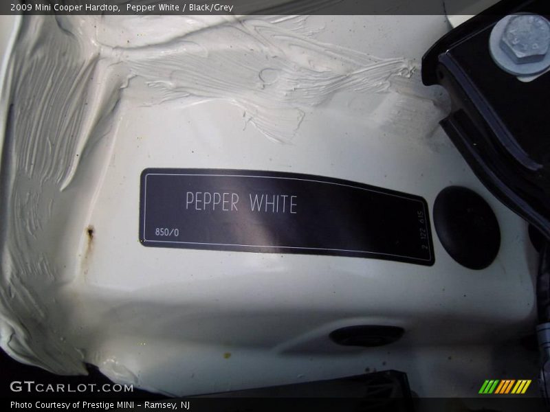 Pepper White / Black/Grey 2009 Mini Cooper Hardtop