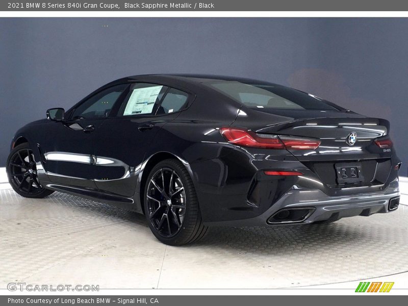 Black Sapphire Metallic / Black 2021 BMW 8 Series 840i Gran Coupe