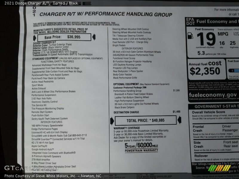 Torred / Black 2021 Dodge Charger R/T