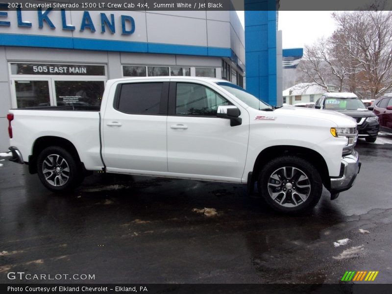 Summit White / Jet Black 2021 Chevrolet Silverado 1500 LT Crew Cab 4x4