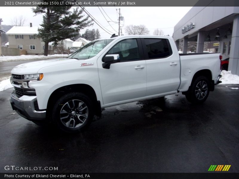 Summit White / Jet Black 2021 Chevrolet Silverado 1500 LT Crew Cab 4x4
