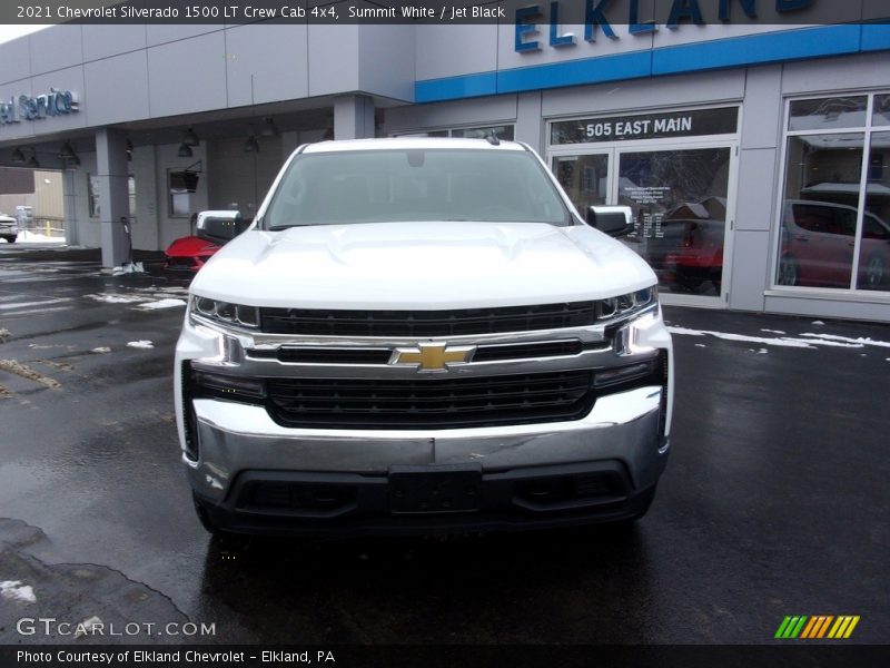 Summit White / Jet Black 2021 Chevrolet Silverado 1500 LT Crew Cab 4x4