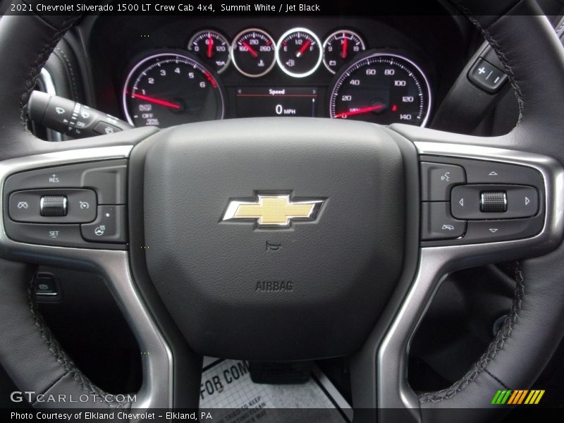 Summit White / Jet Black 2021 Chevrolet Silverado 1500 LT Crew Cab 4x4
