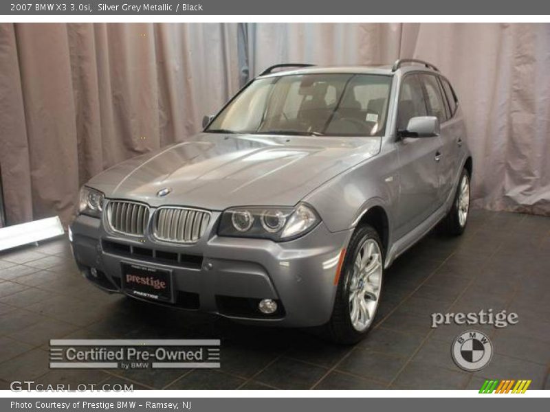 Silver Grey Metallic / Black 2007 BMW X3 3.0si