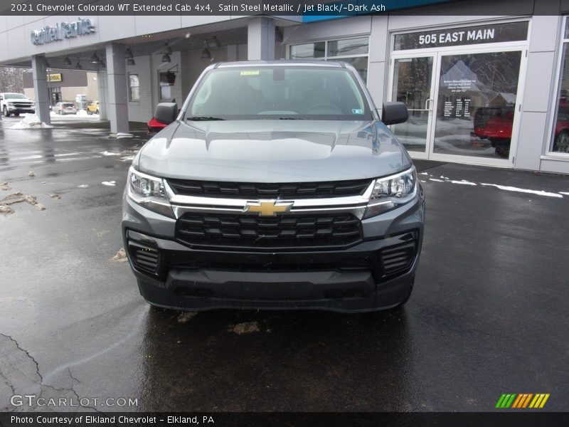 Satin Steel Metallic / Jet Black/­Dark Ash 2021 Chevrolet Colorado WT Extended Cab 4x4